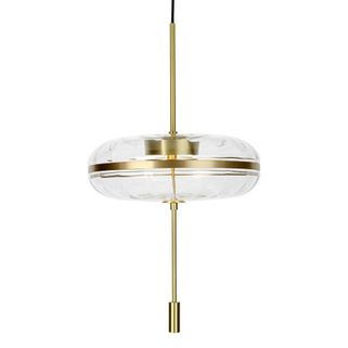 Lampa wisząca CHAPLIN 360 - mosiądz   Lampa Chaplin 360 to połączenie szklanego klosza oraz mosiądzu. Klosz zawieszony jest na czarnym przewodzie....