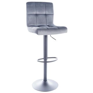 Hoker tapicerowany welurowy C-105 Velvet - szary Bluvel 14 Hoker C-105 Velvet to bardzo oryginalny mebel, który powstał zgodnie ze współczesnymi trendami...