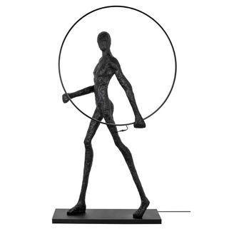 Lampa podłogowa HUMAN ROUND - czarny    Wykonana z włókna szklanego, stali oraz aluminium. Czarny kolor i sylwetka człowieka tworzą nowoczesną...