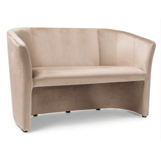 tapicerka velvet beżowy Bluvel 28velvet fabric beige Bluvel 28wys. 76/41szer. 126gł. siedziska 47gł. całkowita 60Wymiary:A - 76, B - 126, C - 41, D - 47, E...