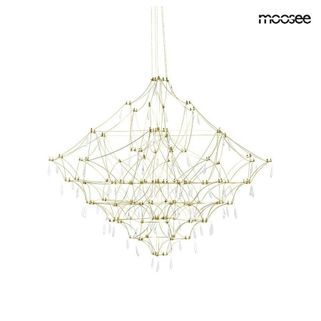 Lampa wisząca CONSTELATION 77 LED - złoty    Konstrukcja lampy wykonana została ze stali szczotkowanej w kolorze złotym. Metalowa pajęczyna, połączona...