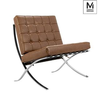 Fotel BARCELON VINTAGE PU ekoskóra - brązowy Fotel Barcelon marki Modesto Design stanowi jednoosobową mini sofę, której szerokość pozwala wygodnie się...