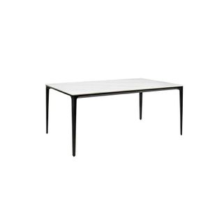 Stół SLIM 140x80 - biały marmur/czarny   Współczesny styl połączony z modnym, ponadczasowym wykończeniem – to właśnie stół Slim. Prostokątny...