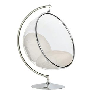 Fotel BUBBLE STAND VELVET - beżowy / srebrny Bubble Stand to fotel który zapewnia, relaks i odprężenie w zaciszu domu. Idealnie sprawdzi się jako miejsce...
