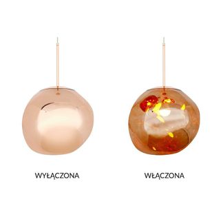 Lampa wisząca FUSION 30 - miedziany   Lampa Fusion 30 kształtem przypomina roztopioną szklaną kulę. Podobny efekt można zaobserwować przy produkcji...