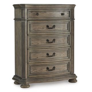 Wymiary: - szerokość: 107 cm - głębokość: 51 cm - wysokość: 138 cm Materiał:  - lite drewno liściaste - fornir dębowy i jesionowy - MDF - blaty z...