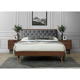 Wymiary: - długość: 208 cm - szerokość: 142 cm - wysokość: 102 cm - wymiary materaca: 140 x 200 cm   Materiał: - tkanina velvet - MDF + okleina...