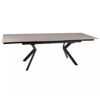 Stół rozkładany NORTON 160/240x90 -  beżowy / czarny mat Wymiary: - długość: 160-240 cm - szerokość: 90 cm - wysokość: 75 cm Materiał:  - blat:...