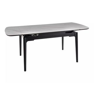 Stół rozkładany SENTO 120/180x80 - biały połysk / czarny mat Wymiary: - długość: 120-180 cm - szerokość: 80 cm - wysokość: 75 cm Materiał: - blat:...