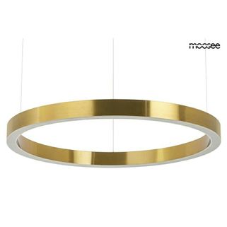 MOOSEE lampa Ring 80 wykonana została ze stali nierdzewnej w kolorze złotym. Osłona klosza zrobiona z mlecznego tworzywa sztucznego. Okrągły kształt, oraz...