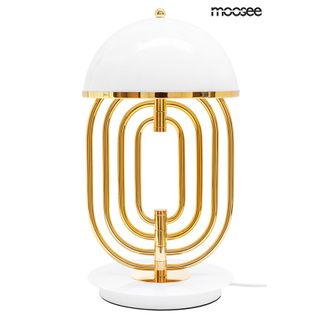 Nowoczesna lampa utrzymana w stylu glamour. Została wykonana ze stali w kolorze złotym, a źródło światła skrywane jest pod białym kloszem. Bottega...