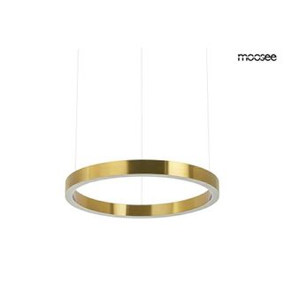 MOOSEE lampa Ring 40 wykonana została ze stali nierdzewnej w kolorze złotym. Osłona klosza zrobiona z mlecznego tworzywa sztucznego. Okrągły kształt, oraz...