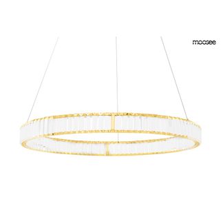 Ekskluzywna i elegancka oprawa, która z powodzeniem ozdobi wnętrza klasyczne, nowoczesne oraz glamour. Kryształowe szkło zamocowane po obu stronach obręczy...