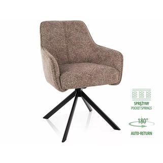 Krzesło obrotowe tapicerowane NOTTI Leo - ciemny beżowy Leo 32 Wymiary: - szerokość: 55 cm - głębokość: 62 cm - wysokość: 83 cm - szerokość...