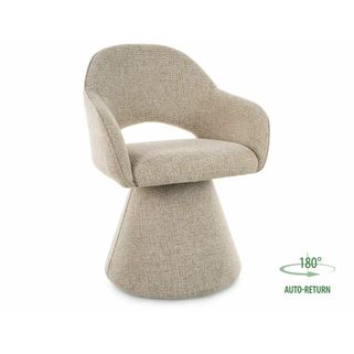Krzesło obrotowe tapicerowane RIKU Noelle - beżowy Wymiary: - szerokość: 60 cm - wysokość: 86 cm - głębokość siedziska: 45 cm- wysokość siedziska:...