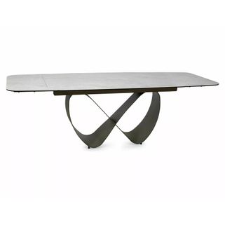Stół rozkładany INFINITY CERAMIC 160/240x95 - beżowy / miedziany Wymiary: - długość: 160-240 cm - szerokość: 95 cm - wysokość: 76 cm - wysokość do...
