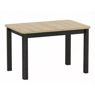Stół rozkładany OSKAR 120/200x80 - dąb artisan / czarny Wymiary: - długość: 120-200 cm - szerokość: 80 cm - wysokość: 76 cm   Materiał:  - blat:...