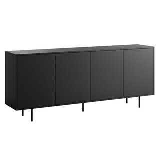 Komoda 4-drzwiowa NERO - czarny mat Czarna komoda Nero to mebel o uniwersalnej stylistyce, która zawsze będzie dobrze wyglądała niezależnie od charakteru...