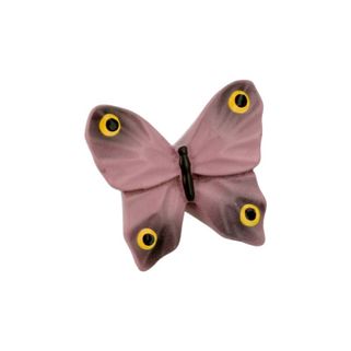 Gałka BUTTERFLY H048-41A9 - różowy / 47 mm    Wymiary: - długość: 47 mm - wysokość: 28 mm   Materiał: tworzywo sztuczne   Kolor pokrycia: różowy...