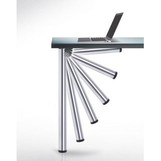 Noga składana regulowana 656 CLICK - aluminium ryflowane / fi 50 mm / wys. 70 cm    Składana noga ALU CLICK do blatów stołowych o najwyższej jakości...