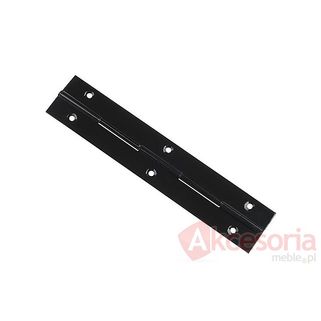 Zawias taśmowy - czarny / dł. 1 m      Wymiary: - długość: 100 cm - standardowa grubość blachy stalowej: 0,8 mm   Udźwig: 20 kg  ...