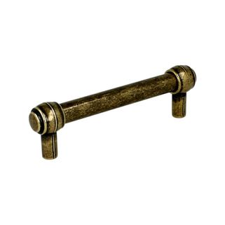 Reling RE23 - stare złoto / rozstaw 96 mm   Wymiary: - długość całkowita: 117 mm - rozstaw otworów: 96 mm   Materiał: metal   Kolor pokrycia: stare...