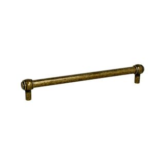 Reling RE23 - stare złoto / rozstaw 192 mm   Wymiary: - długość całkowita: 213 mm - rozstaw otworów: 192 mm   Materiał: metal   Kolor pokrycia: stare...