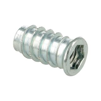 Mufa koł. M Siso - ocynk / M8x24 mm / fi 10 mm   Mufa M umożliwia wkręcenie elementu z gwintem metrycznym w płytę lub w drewno.    Wymiary (oznaczenia...