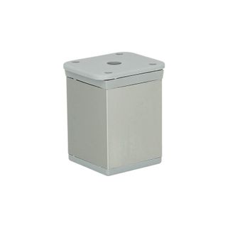 Nóżka kwadratowa D-861 z regulacją - aluminium / wys. 6 cm    Kwadratowa nóżka meblowa w kolorze aluminium dopasuje się do właściwie każdego mebla....