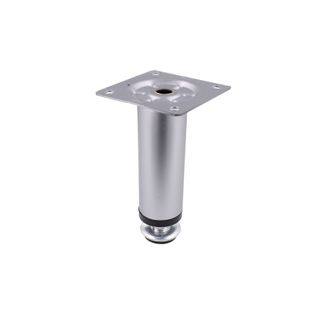 Nóżka okrągła D-737 z regulacją - chrom mat / wys. 10 cm     Okrągła nóżka meblowa w kolorze matowego chromu dopasuje się do wielu mebli w...