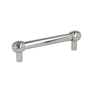 Reling RE23 - chrom połysk / rozstaw 96 mm   Wymiary: - długość całkowita: 117 mm - rozstaw otworów: 96 mm   Materiał: metal   Kolor pokrycia: chrom...