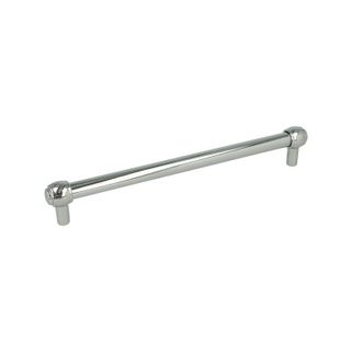 Reling RE23 - chrom połysk / rozstaw 192 mm   Wymiary: - długość całkowita: 213 mm - rozstaw otworów: 192 mm   Materiał: metal   Kolor pokrycia: chrom...
