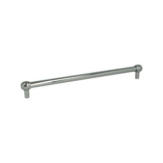 Reling RE23 - chrom połysk / rozstaw 256 mm   Wymiary: - długość całkowita: 277 mm - rozstaw otworów: 256 mm   Materiał: metal   Kolor pokrycia: chrom...