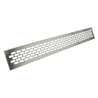 Kratka wentylacyjna 60 x 480 mm - chrom   Wymiary: - długość: 1,65 cm - wysokość: 6,2 cm  - szerokość: 48 cm   Materiał: aluminium   Kolor: chrom