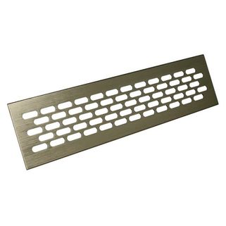 Kratka wentylacyjna 60 x 245 mm - efekt stali nierdzewnej   Wymiary: - długość: 1,65 cm - wysokość: 6,2 cm  - szerokość: 24,5 cm   Materiał:...