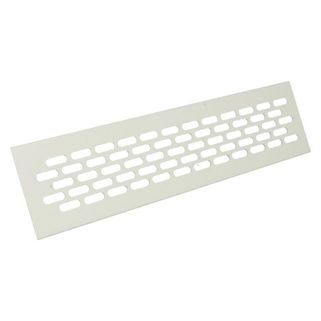 Kratka wentylacyjna 60 x 245 mm - biały   Wymiary: - długość: 1,65 cm - wysokość: 6,2 cm  - szerokość: 24,5 cm   Materiał: aluminium   Kolor:...