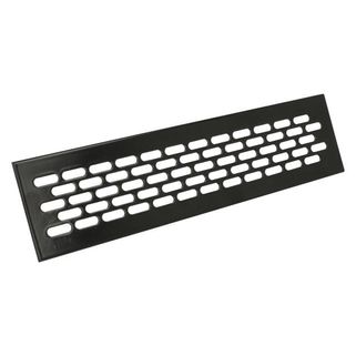 Kratka wentylacyjna 60 x 245 mm - czarny mat   Wymiary: - długość: 1,65 cm - wysokość: 6,2 cm  - szerokość: 24,5 cm   Materiał: aluminium   Kolor:...