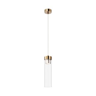 Lampa wisząca GEM P0389-01D-F7AC - złoty    Seria Gem wyróżnia się prostą formą i szklanymi kloszami o cylindrycznym kształcie. Różnorodność...