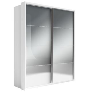 Szafa z dwojgiem drzwi przesuwnych i lustrami    Pojemna szafa z dwojgiem drzwi przesuwnych i ergonomicznym układem funkcjonalnym. Na frontach znajduje się...