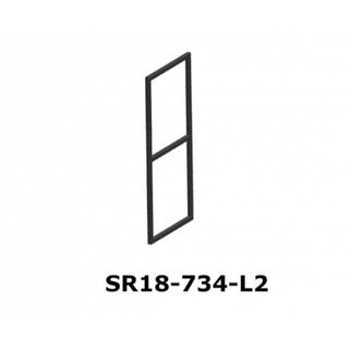 Rama półki Profil System SR18 wysokość 734 mm szerokość 350 mm Czarny mat   Wykonana ze stali, w pokryciu czarny mat. Grubość profilu 18 mm.   Rama...