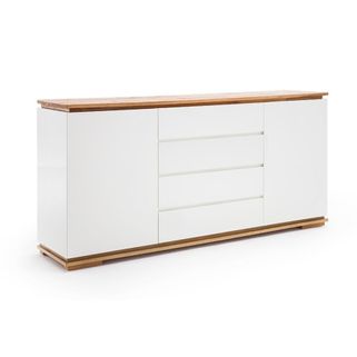 Wymiary: - szerokość 172 cm - głębokość 40 cm - wysokość 81 cm   Maksymalne obciążenie: 50 kg   Materiał: - lakier biały mat - blat i podstawa:...