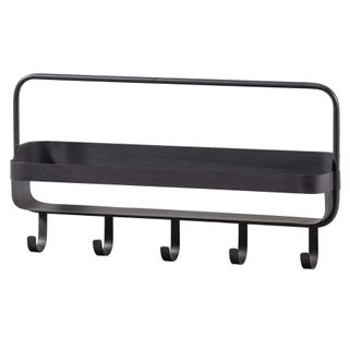 Wymiary: - szerokość: 56 cm - głębokość: 13 cm - wysokość: 29 cm   Materiał:  - żelazo   Kolor: - czarny   Informacje dodatkowe: - waga: 1,3 kg -...