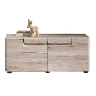 Wymiary: - szerokość 88 cm  - głębokość 37 cm  - wysokość 38 cm    Materiał: folia dąb san remo jasny   Pakowanie: - liczba paczek: 1 - liczba...
