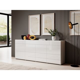 Kolekcja TOLEDO to propozycja wyposażenia wnętrza pokoju dziennego, wyróżniająca się niezwykle modernistycznym designem. Fronty wykonane z płyty MDF...