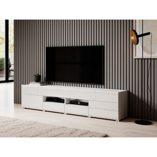 Kolekcja TOLEDO to propozycja wyposażenia wnętrza pokoju dziennego, wyróżniająca się niezwykle modernistycznym designem.Fronty wykonane z płyty MDF...