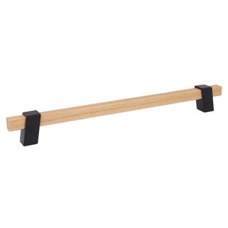 Uchwyt Z324 - drewno, czarny metal / rozstaw 256 mm   Wymiary: - długość: 310 mm - rozstaw otworów: 256 mm   Materiał:  - drewno  - metal   Kolor...