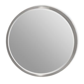 Okrągłe srebrne lustro, które będzie rewelacyjną ozdobą w salonie, holu czy nad wezgłowiem łóżka. Oprawa została wykonana z materiału mdf,...