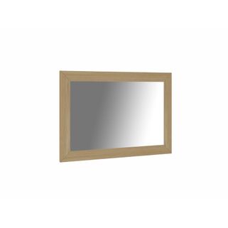 Wymiary: - szerokość: 110 cm - głębokość: 2,5 cm - wysokość: 75 cm   Materiał: - płyta MDF + okleina dębowa - szkło   Kolor: dębowy   ...