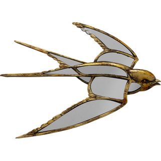 Wymiary: - szerokość: 36,5 cm - głębokość: 3 cm - wysokość: 25 cm   Waga: 0,8 kg   Materiał: - polirezyna - szkło lustrzane   Kolor:...