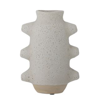 Wazon z ceramiki BIRKA - biały Wymiary: - szerokość: 16 cm - głębokość: 11 cm - wysokość: 23 cm Materiał: ceramika Kolor: biały z szarym szkliwem...